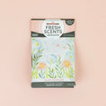 Load image into Gallery viewer, The Fresh Scents Baby Powder - Sachet 3pk provides a flameless, long-lasting air freshener with pastel floral packaging. Includes three scented sachets for up to six months of freshness.
