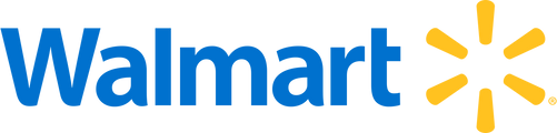 Walmart logo with the word Walmart in blue letters and a yellow spark symbol to the right.
