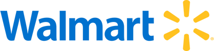 Walmart logo with the word Walmart in blue letters and a yellow spark symbol to the right.